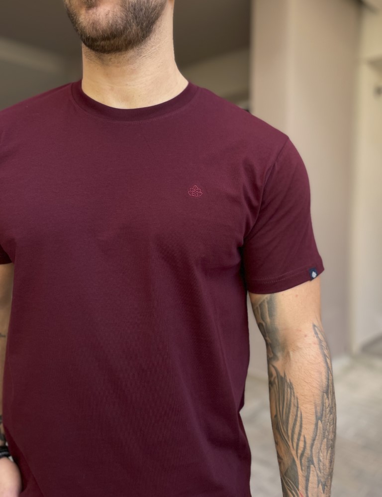 Everbest ανδρικό μπορντό Plus Size T-shirt 242800B φωτογραφία